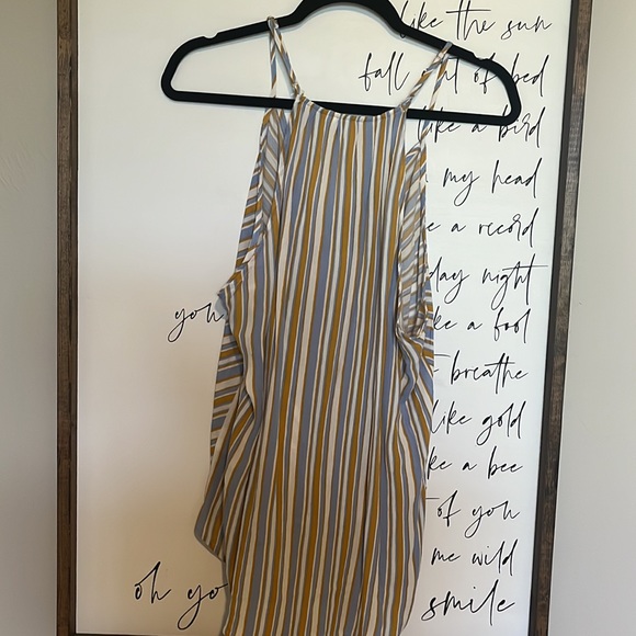 NWT Market & Spruce Multicolor Stripe Faux Wrap High Low Tank Top XL - Picture 4 of 5